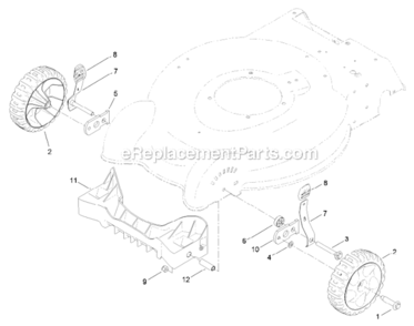 Front_Wheel_And_Height-Of-Cut_Assembly Diagram and Parts List for 10634  Lawn Boy Lawn Mower
